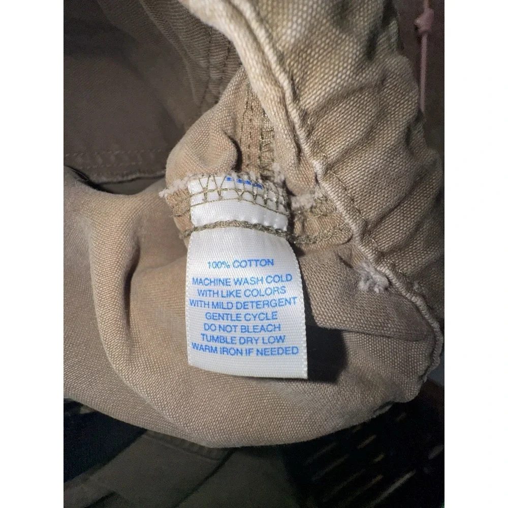 90s Eastern Mountain Sports Mens 31 X 30 Hiking Pants Brown Canvas Belted Cargo
